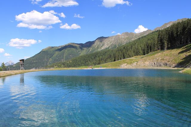 Speicherteich am Venet oberhalb der Zammer Alm
